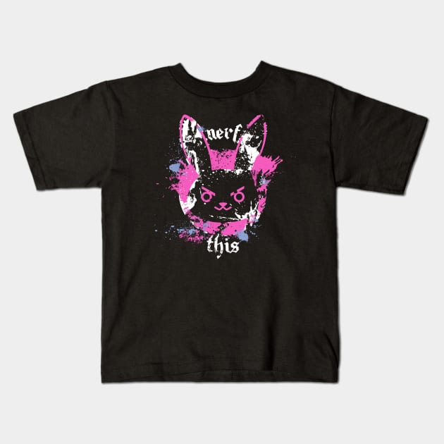 Overwatch d.va bunny NERF THIS shirt MEKA Spray! [DARK Version] Kids T-Shirt by WFDJ